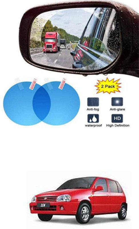 Etradezone Smart Slide Car Rear view Mirror Waterproof Membrane Anti-Fog Anti-Glare Film Sticker Rain Shield Accessories 9 cm For:-Maruti Suzuki Zen Car Mirror Rain Blocker  (Blue)