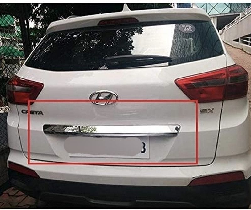 autoxin Rear Boot Diggi Chrome Licence Plate Patti Trim for Creta T1 & T2 (2015-2019) Glossy, Chrome Hyundai, HYUNDAI Creta Rear Garnish