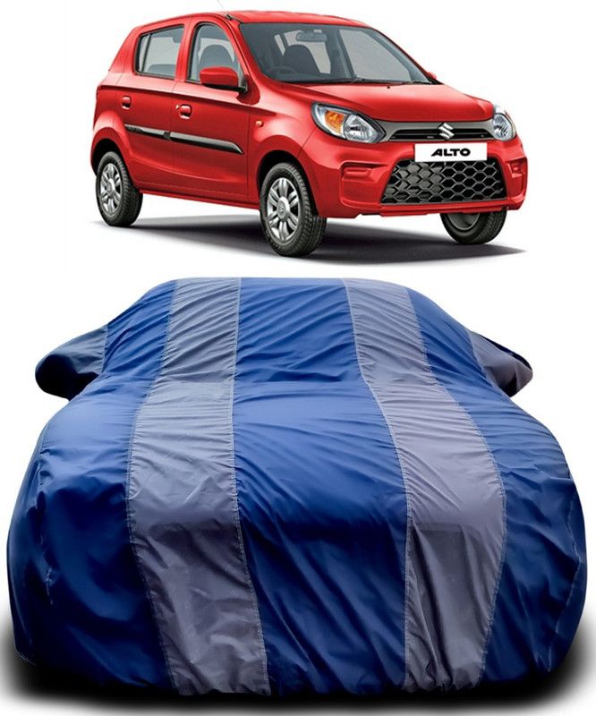 Genipap Car Cover For Maruti Suzuki Alto (With Mirror Pockets)  (Blue, Grey)