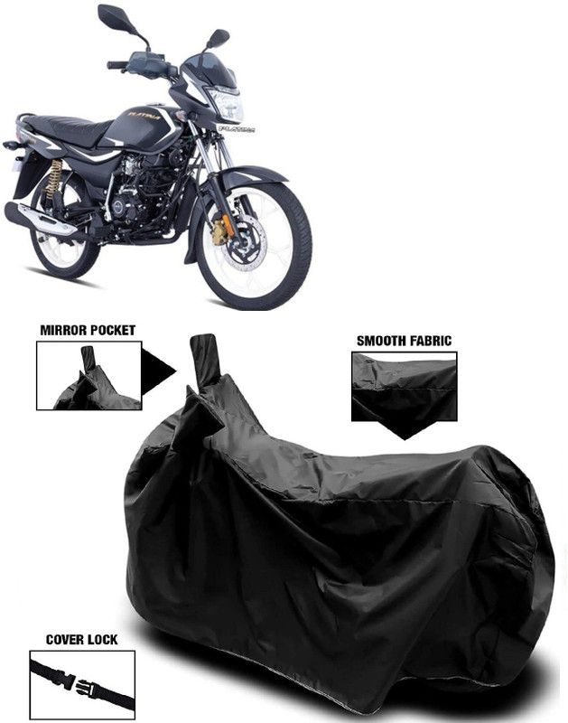 AutoFave Two Wheeler Cover for Bajaj  (Platina 110, Black)