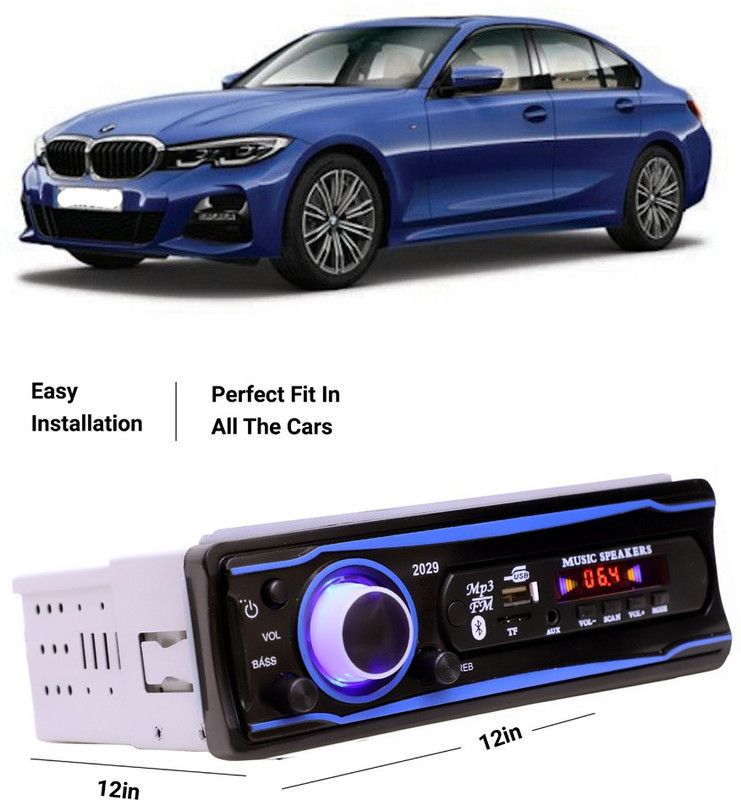EverLand Blue Stereo-999 BLUETOOTH/USB/SD/AUX/FM/MP3 (BLUE & Black)-0-50 Car Stereo  (Single Din)