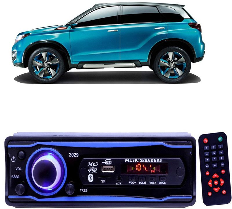 YUNEIK Blue 2029 USB/AUX/SD/BLUETOOTH/FM/MP3 BOOM MASTER STANDARD- Y 333 Car Stereo  (Single Din)
