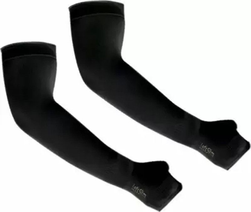 Rhtdm Nylon, Cotton Arm Sleeve For Men & Women  (Free, Black)