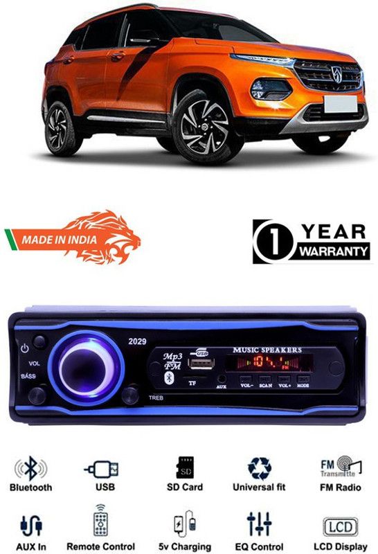 Dvis Blue 2029 USB/AUX/SD/BLUETOOTH/FM/MP3 BOOM MASTER STANDARD D-1883 Car Stereo  (Single Din)