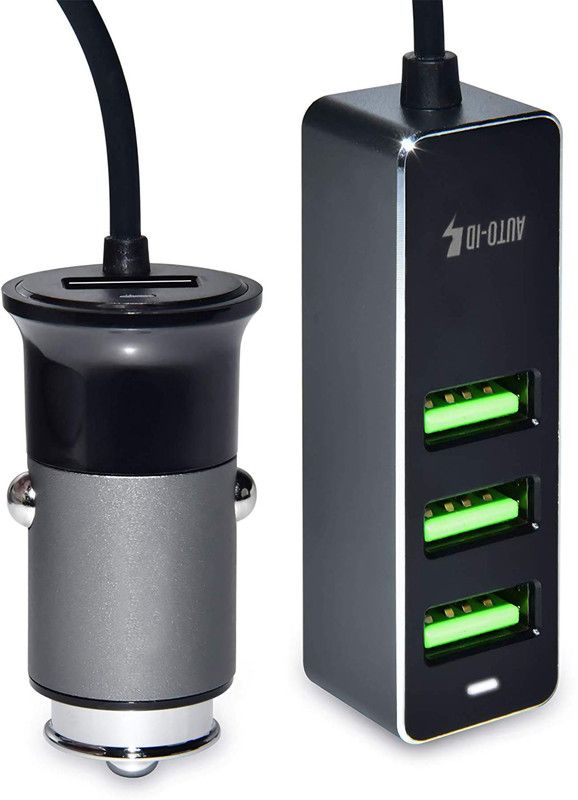 vali 3.4 Amp Turbo Car Charger  (White, With USB Cable)