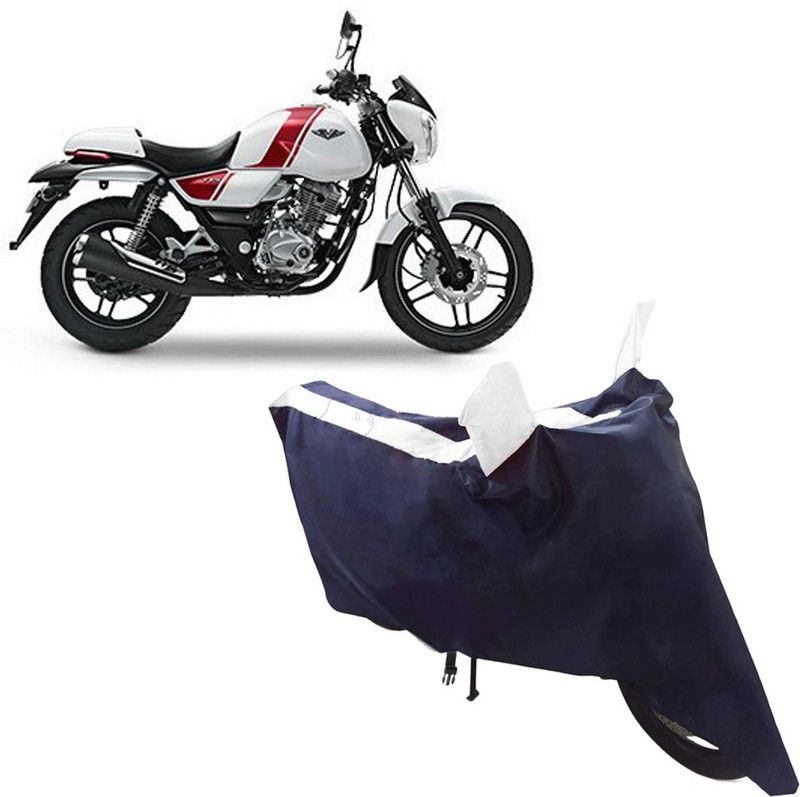 BLUERIDE Two Wheeler Cover for Bajaj  (V15, White)