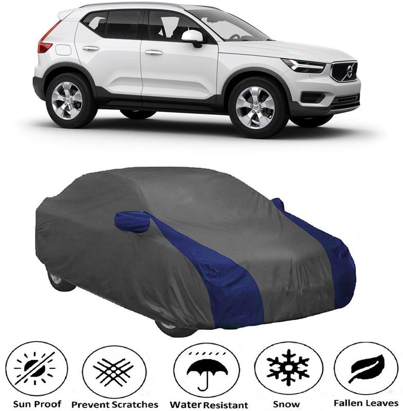 AUTOGARH Car Cover For Volvo XC40 Recharge EV (With Mirror Pockets)  (Grey, Blue)