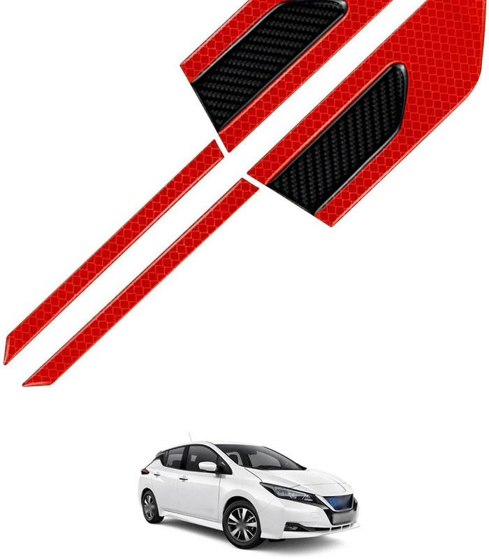 PROEDITION Plastic Car Bumper Guard  (Red, Pack of 4, Nissan, Universal For Car)