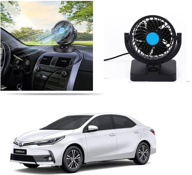 Atoray Car Fan Degree Rotatable Signal Head Car Fan for Toyota Corolla Altis Car Interior Fan  (12 V)