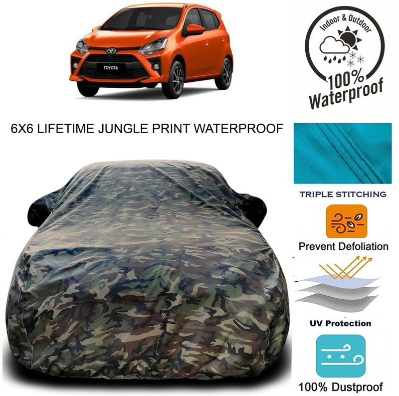 Dvis Car Cover For Toyota Wigo (With Mirror Pockets)  (Green)