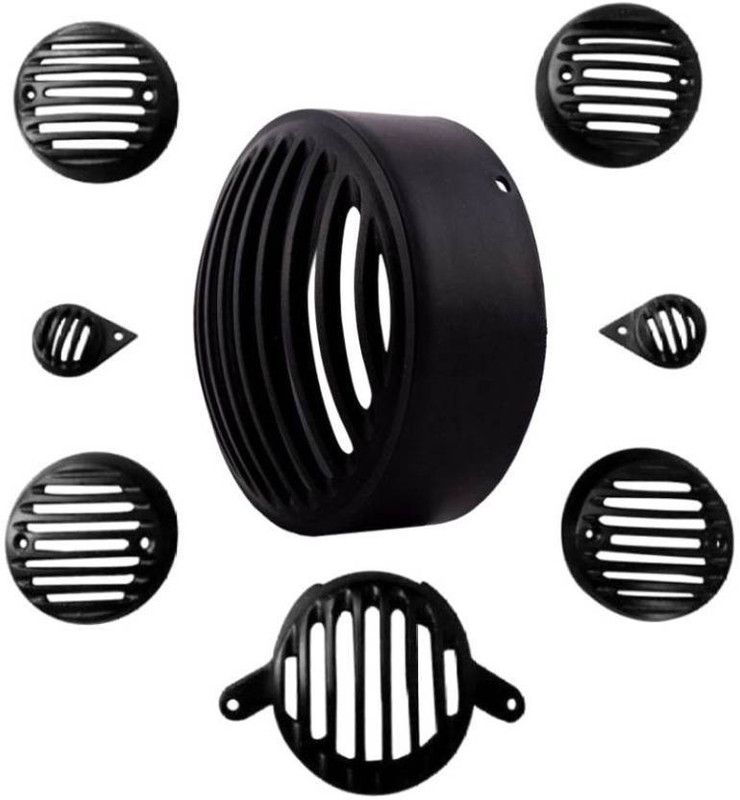 CADEAU CL Matte PVC002 Plastic Edition Bike Headlight Grill  (Black)