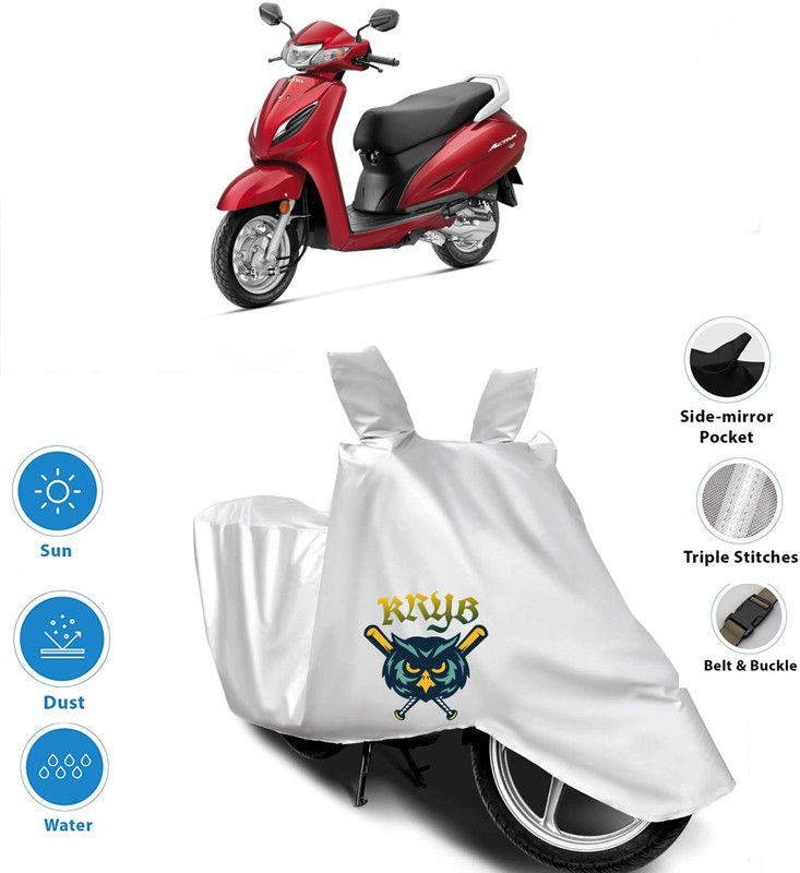 KRYB Two Wheeler Cover for Honda  (Activa 6G, Silver)