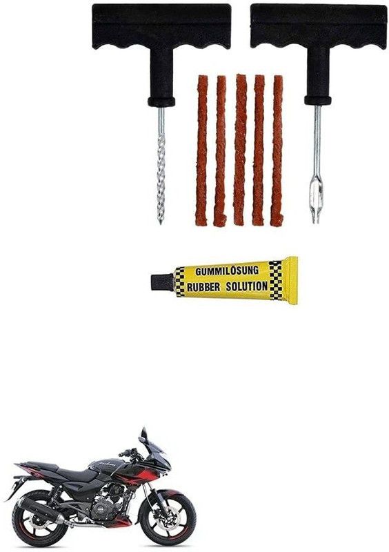 AS TRADERS Tubeless Tyre Puncture Repair Kit for Bajaj Pulsar 220F Tubeless Tyre Puncture Repair Kit