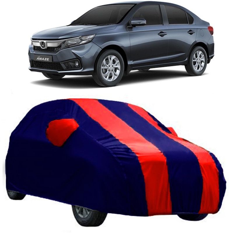 AutoKick Car Cover For Honda Amaze (With Mirror Pockets)  (Multicolor)