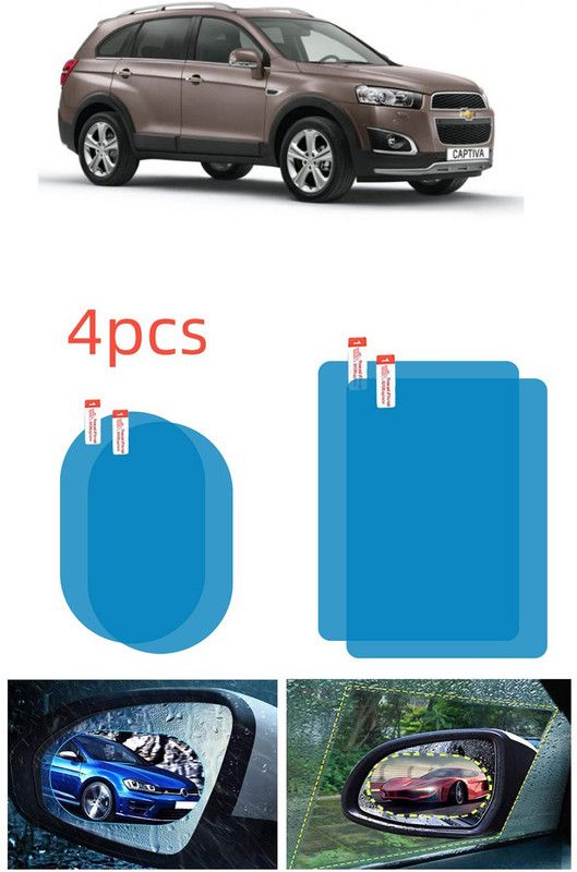 Etradezone Antifog Combo(B&S)_0059 Car Mirror Rain Blocker  (Blue)