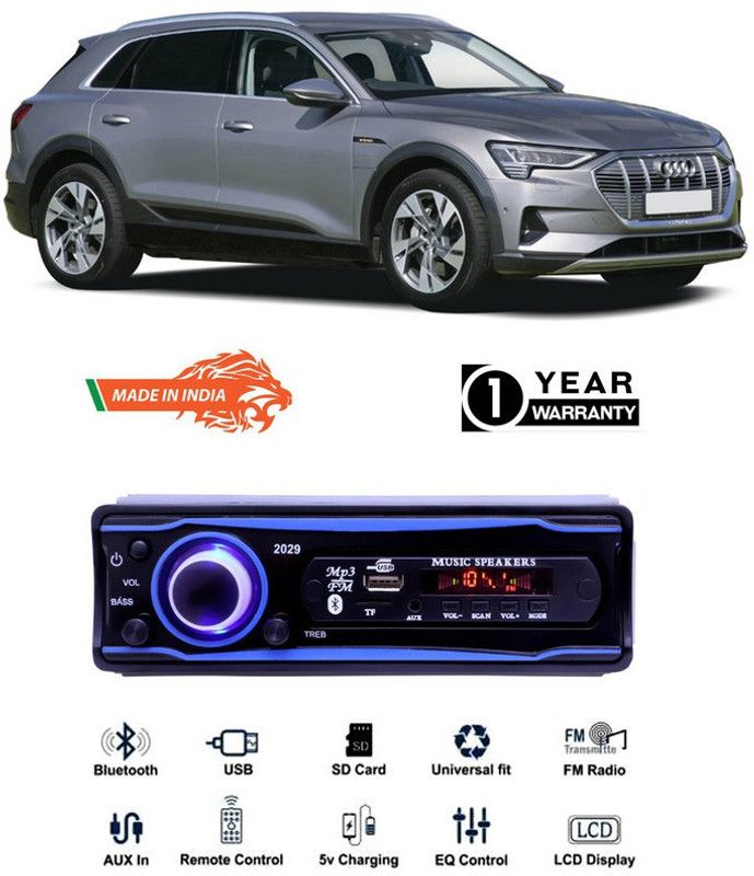 Bluedrum Blue 2029 USB/AUX/SD/BLUETOOTH/FM/MP3 BOOM MASTER STANDARD- B-D18 Car Stereo  (Single Din)