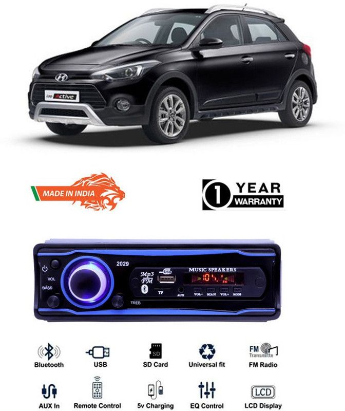 Purpleheart Blue 2029 USB/AUX/SD/BLUETOOTH/FM/MP3 BOOM MASTER STANDARD-PP187 Car Stereo  (Single Din)