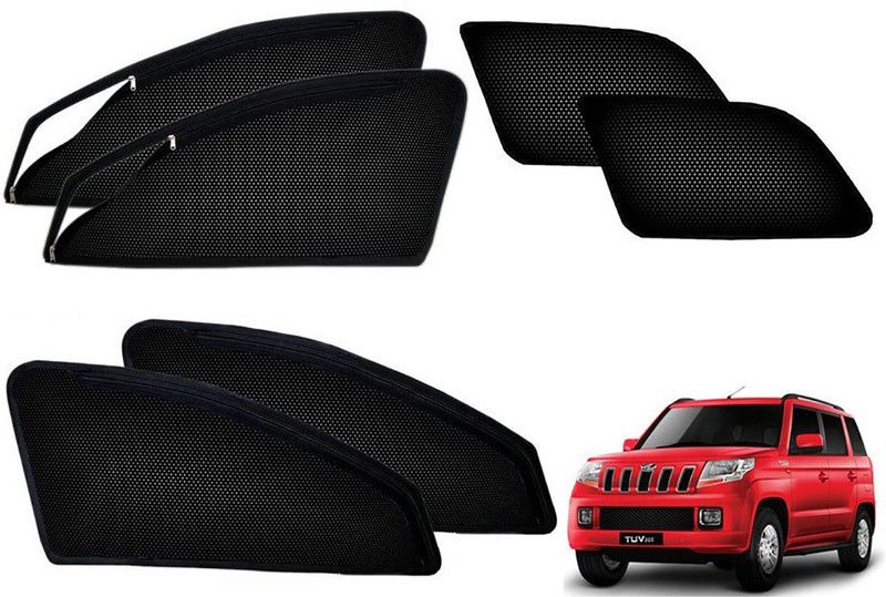 Casotec Rear Window, Side Window Sun Shade For Mahindra TUV-300  (Black)
