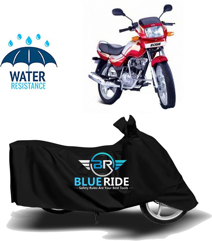 BLUERIDE Two Wheeler Cover for TVS  (Victor Edge, Black)