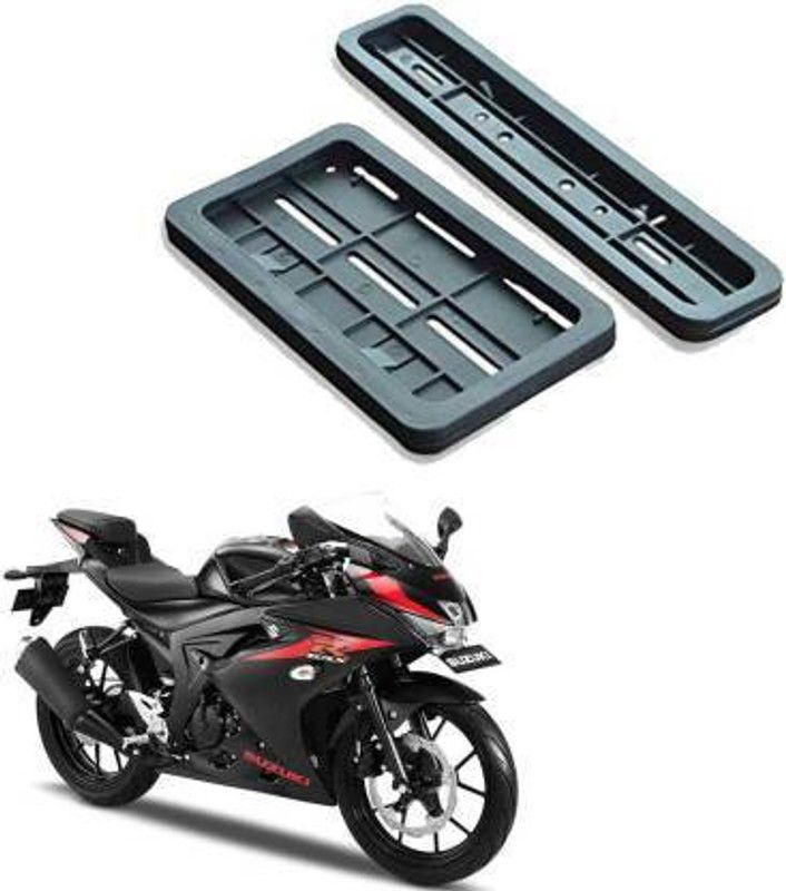 autoformonix Bike Number Plate Frame Set of Two (Front and Back) for R G5X Bike Number Plate  (Plastic 28 cm x 7 cm)