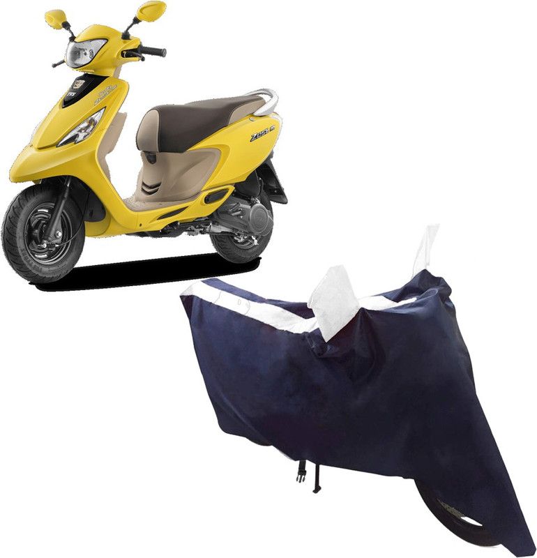 BLUERIDE Two Wheeler Cover for TVS  (Zest, White)