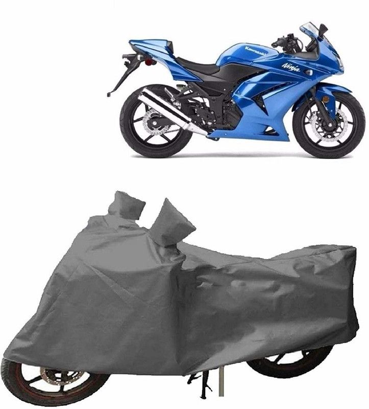 Gargi Traders Waterproof Two Wheeler Cover for Kawasaki  (Ninja 250, Grey)