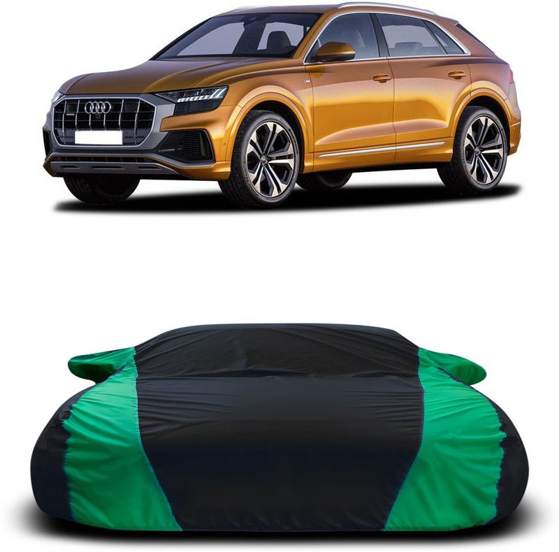 Ascension Car Cover For Audi Q8 (With Mirror Pockets)  (Black, Green)