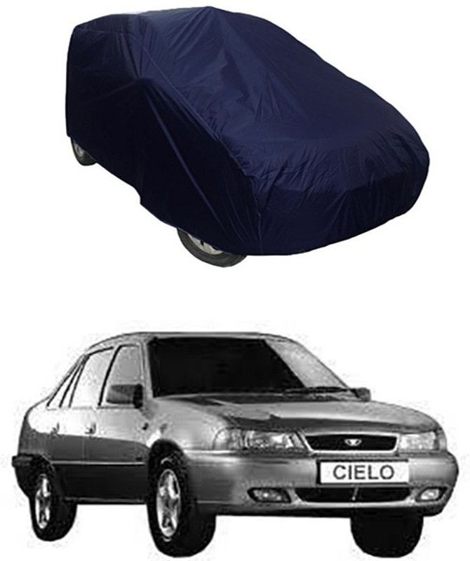 ENTIRELY ELITE Car Cover For Daewoo Cielo (With Mirror Pockets)  (Blue)
