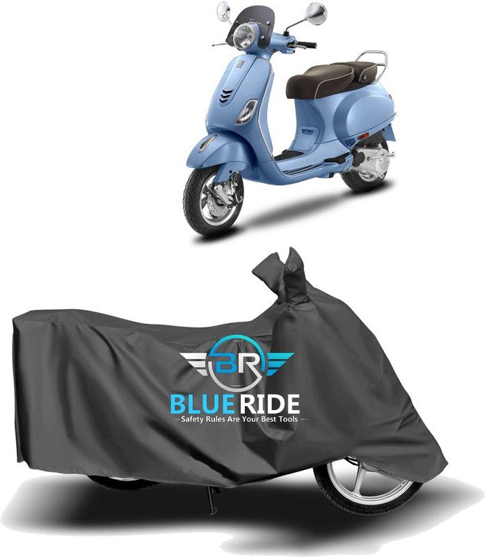 BLUERIDE Two Wheeler Cover for Vespa  (Elegante 150, Grey)
