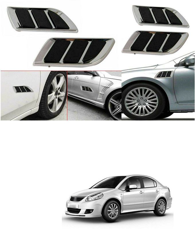 PECUNIA Car Hood Vent Exterior Side Scoop Hood Cover,Exterior Hood Air Vent Trim 143 Matte, Glossy Maruti SX4 Side Garnish