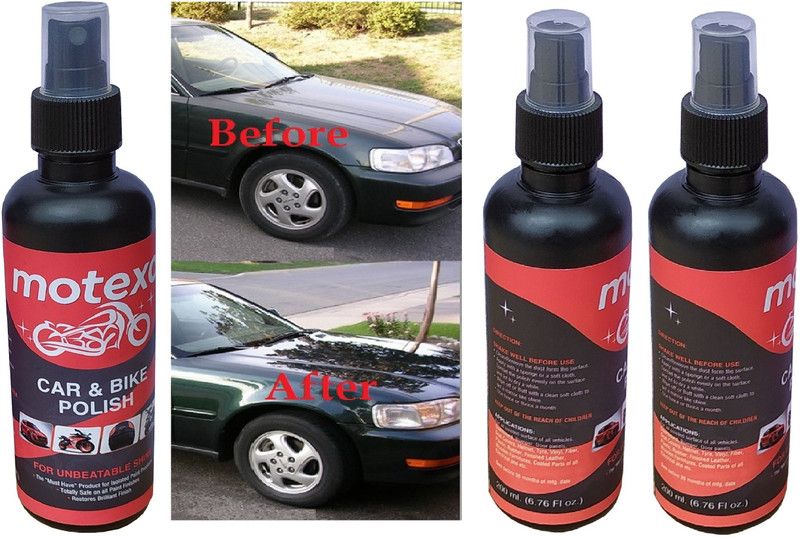 MOTEXO Liquid Car Polish for Headlight, Leather, Exterior, Dashboard, Chrome Accent, Bumper, Metal Parts, Windscreen  (600 ml, Pack of 3)