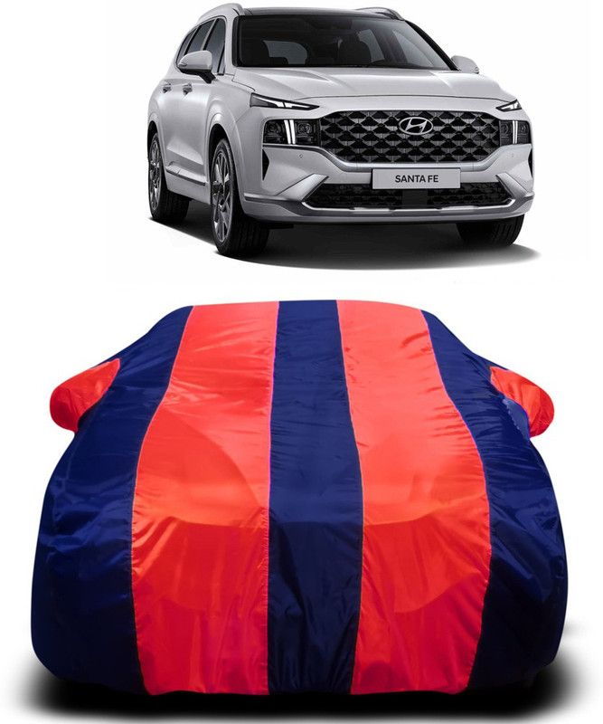 AUTOGARH Car Cover For Hyundai Santa Fe Facelift (With Mirror Pockets)  (Red, Blue)