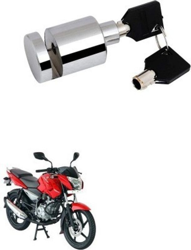 AS TRADERS Heavy Duty Disc Brake Lock Stainless Steel 7mm Pin for Bajaj Pulsar 135 LS DTS-i Heavy Duty Disc Brake Lock Stainless Steel 7mm Pin for Bajaj Pulsar 135 LS DTS-i Disc Lock  (Silver)
