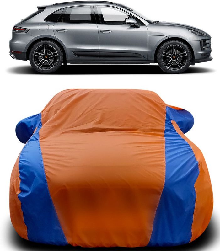 Genipap Car Cover For Porsche Macan (With Mirror Pockets)  (Orange, Blue)
