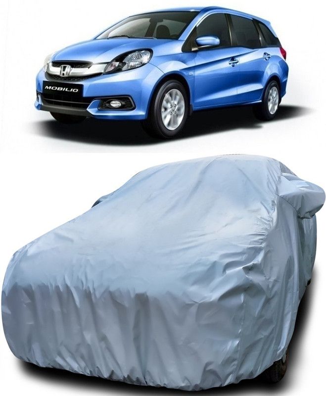 Genipap Car Cover For Honda Mobilio (With Mirror Pockets)  (Silver)