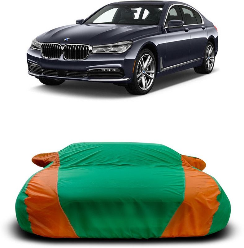 Ascension Car Cover For BMW 725i (With Mirror Pockets)  (Green, Orange)
