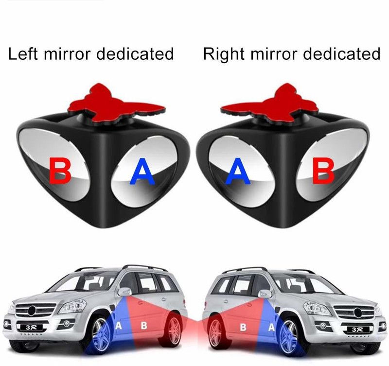 e-generix Manual Blind Spot Mirror, Rear View Mirror, Driver Side For Universal For Car Universal For Car  (Exterior, Left, Right)