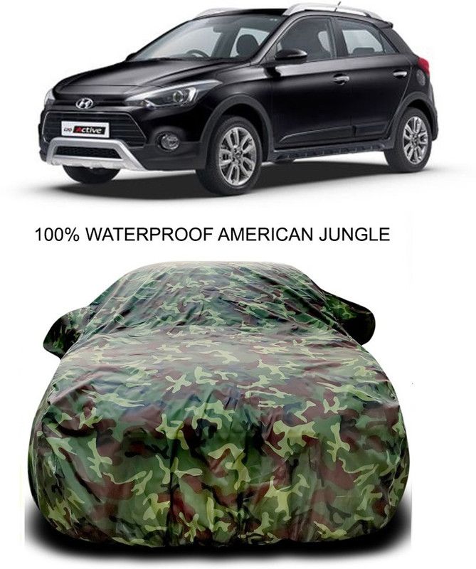 Furious3D Car Cover For Hyundai i20 Active (With Mirror Pockets)  (Multicolor)