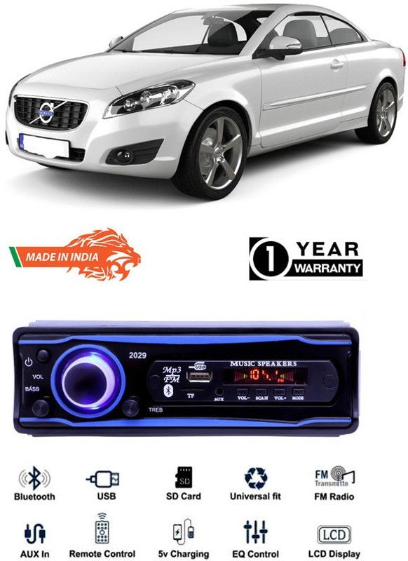 Genipap Blue 2029 USB/AUX/SD/BLUETOOTH/FM/MP3 BOOM MASTER STANDARD- GP620 Car Stereo  (Single Din)