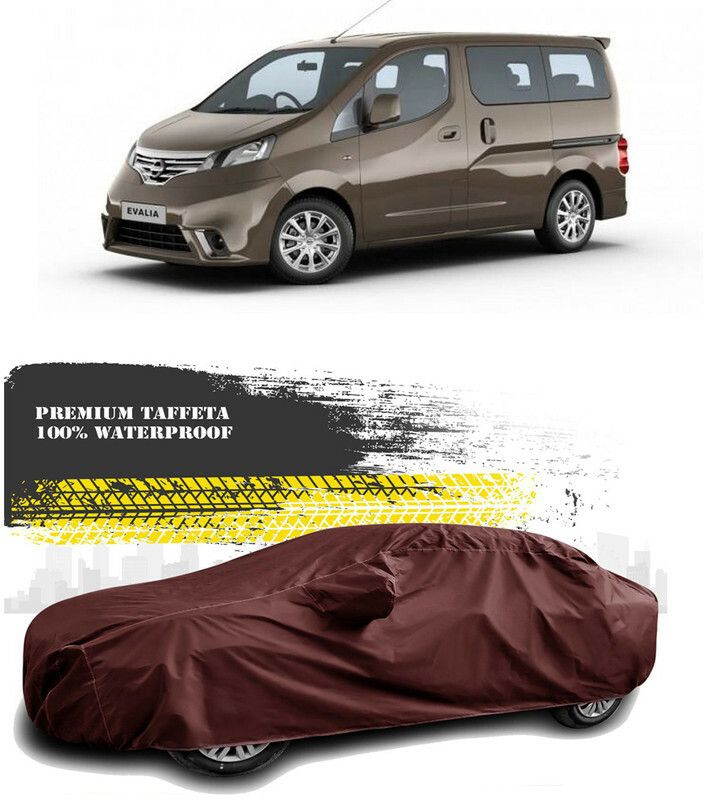 AutoTiger Car Cover For Nissan Evalia (With Mirror Pockets)  (Maroon)