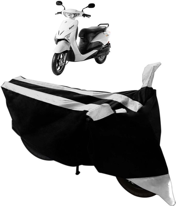 SHOOLIN Two Wheeler Cover for Indus  (Yo Xplor, Black, Silver)