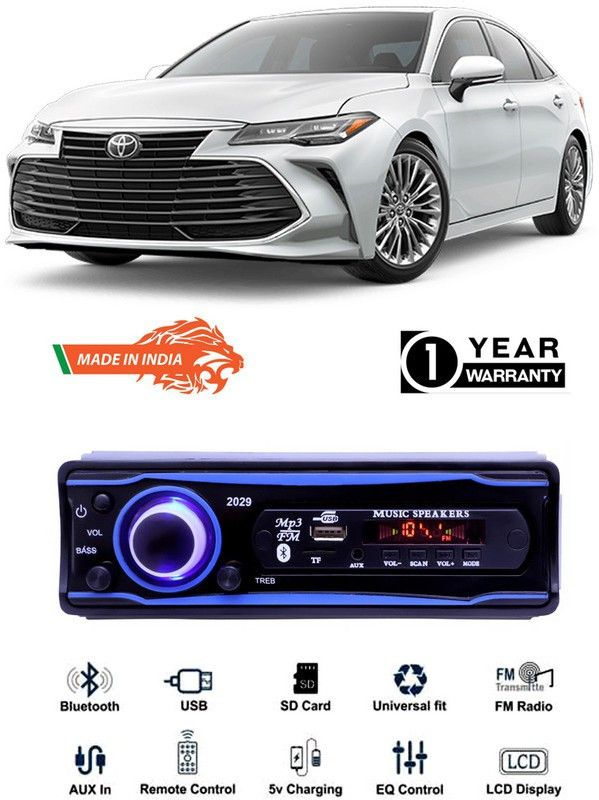 AutoTiger Blue 2029 USB/AUX/SD/BLUETOOTH/FM/MP3 BOOM MASTER STANDARD-AT567 Car Stereo  (Single Din)