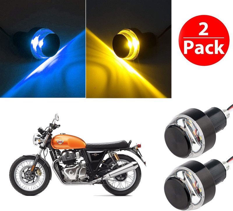 Vagary Bar End Turn Signal Grip 0057 Indicator Light, Side Marker Motorbike LED for Royal Enfield (12 V, 2 W)  (Universal For Bike, Pack of 2)