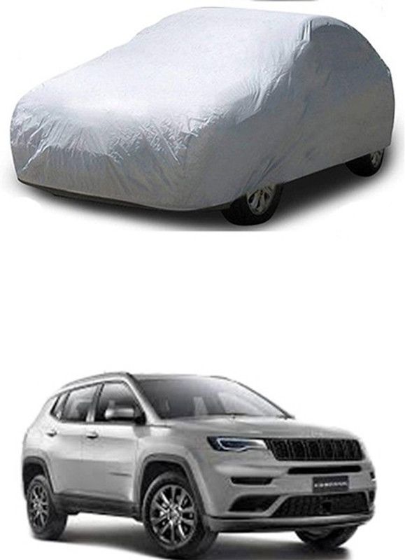 APNEK Car Cover For Jeep Compass Facelift (With Mirror Pockets)  (Silver)