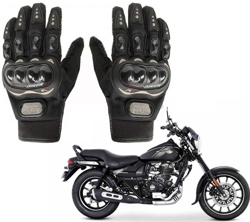 AuTO ADDiCT Bike / Motorcycle Riding Gloves (Black,XL) For Bajaj Avenger Street 160 Riding Gloves  (Black)