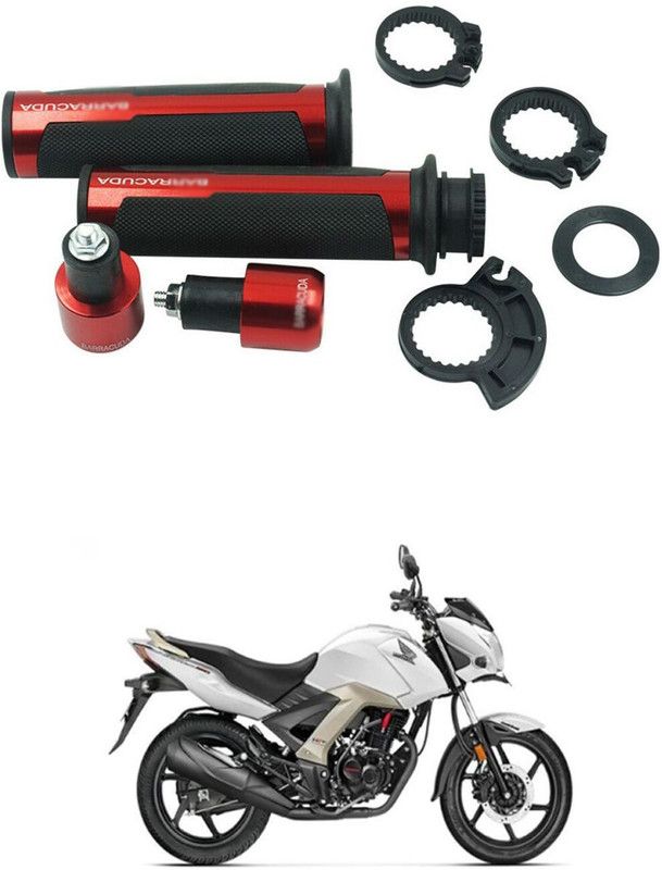 PECUNIA Metal Handle Grip Handlebar Ends with Aluminium Insert 33 Handle Bar Grip For Honda CB Twister  (Pack of 2)