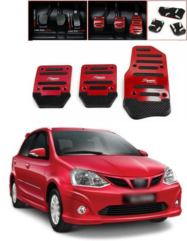 PRTEK CAR 3pcs Nonslip Car Pedal Pads Auto Sports Gas Fuel Petrol Clutch Brake Pad Cover Foot Pedals Rest Plate Kits For MT(Manual Transmission) A237 Car Pedal