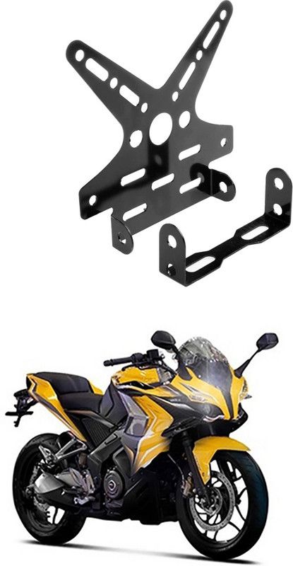 divis Bike License Number Plate Frame Holder Tail Tidy (Black) Bike Number Plate Pp-56 Bike Number Plate  (Aluminium 7 cm x 15 cm)
