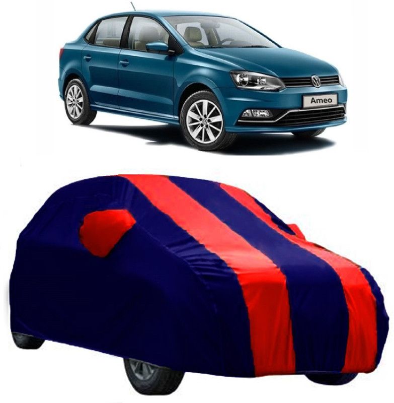 Elegance Car Cover For Volkswagen Ameo (With Mirror Pockets)  (Red)