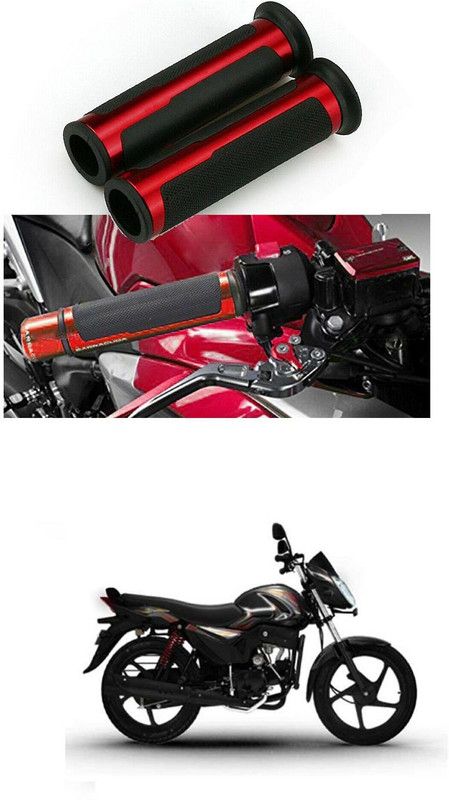 PRTEK 7/8 Handle Bar CNC Aluminum Rubber Handlebar Hand Grips 24 Handle Bar Grip For Mahindra Pantero  (Pack of 2)